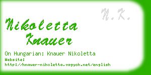 nikoletta knauer business card